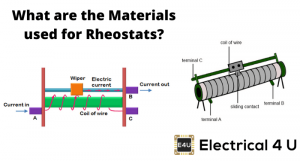 What materials are used for making rheostats?