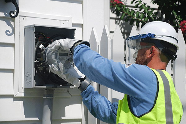 How is an electric meter installed?