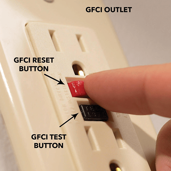 How to reset a GFCI without a reset button?