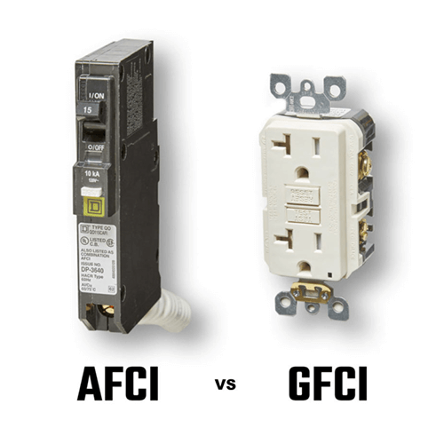 Differences between AFCI vs GFCI