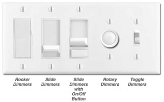 Control styles of dimmer switches