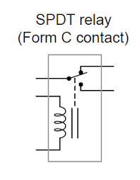single-pole, double-throw (SPDT) relay contact