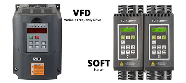Variable frequency drive vs Soft starter: What's the difference?