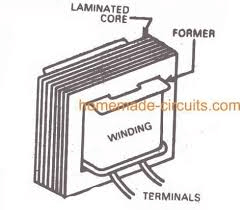 Construction and Components of a step-up transformer?