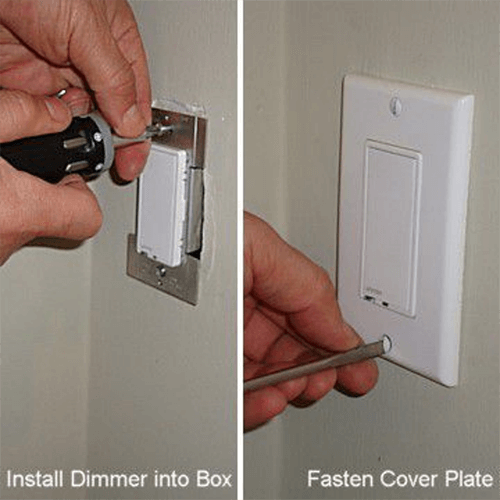 Install the Dimmer Cover plate