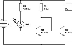 LM358 IC- Dark based Sensor Circuit
