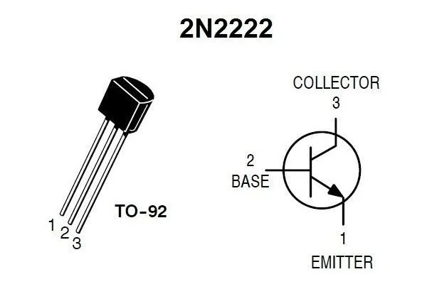 Components of 2N2222 transistor