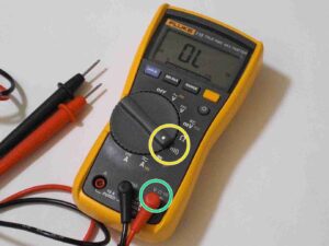 Step 2: Set the multimeter to the continuity mode