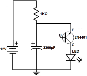 Illustration of the transistor in the oscillator circuit